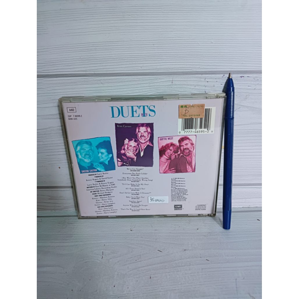 KASET CD DUETS WITH KIM BARNES,SHEENA EASTON & DOTTIE WEST KENNY ROGERS