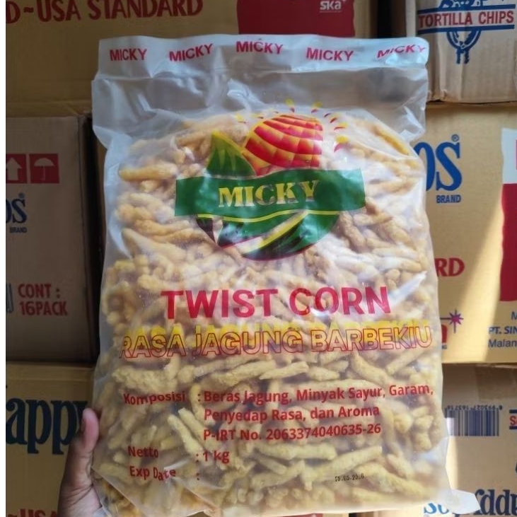 [ 1kg ] Micky Twist Corn Jagung Bakar Berbekiu BBQ