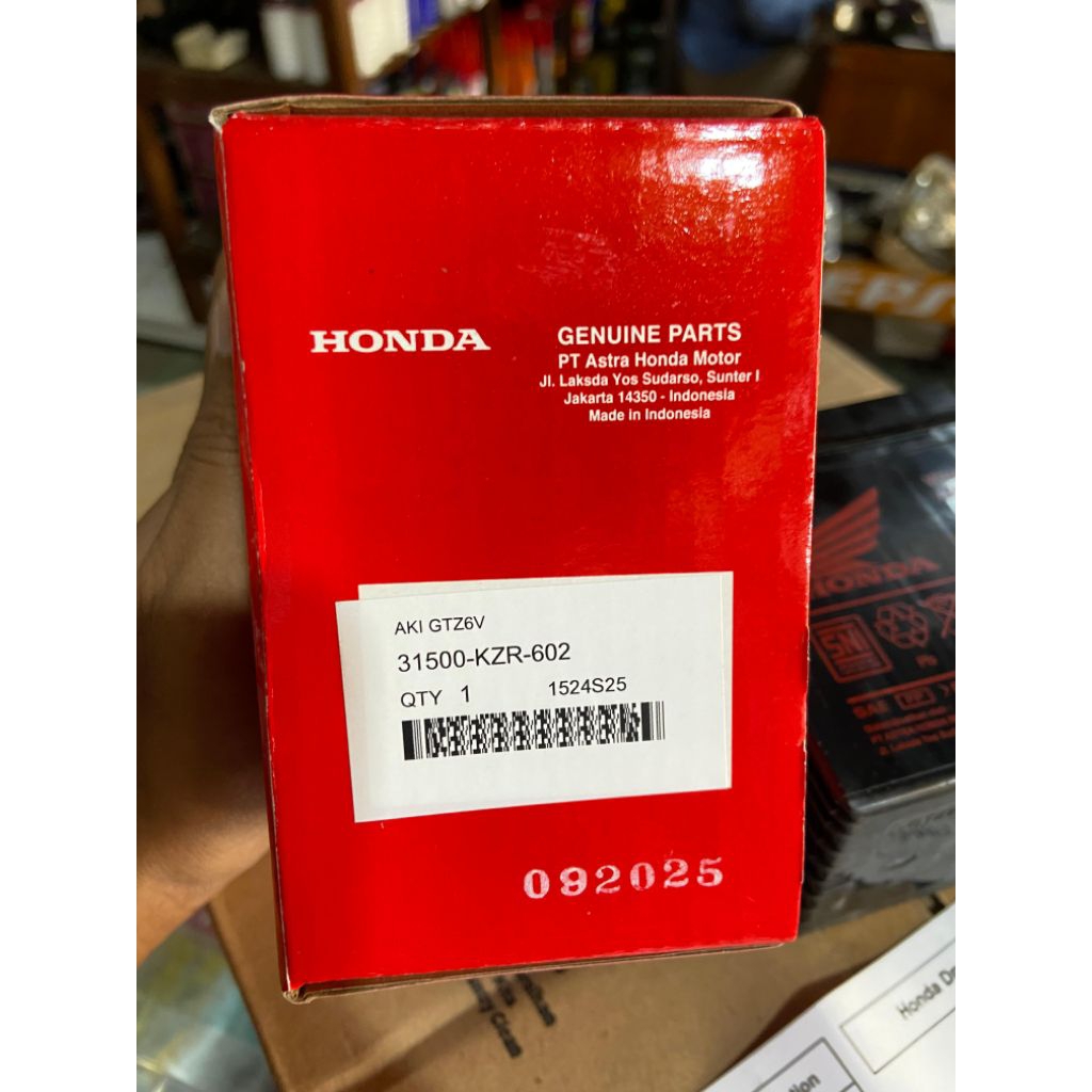 Aki motor AHM GTZ6S original 100% buat vario 125 150 pcx adv scoopy