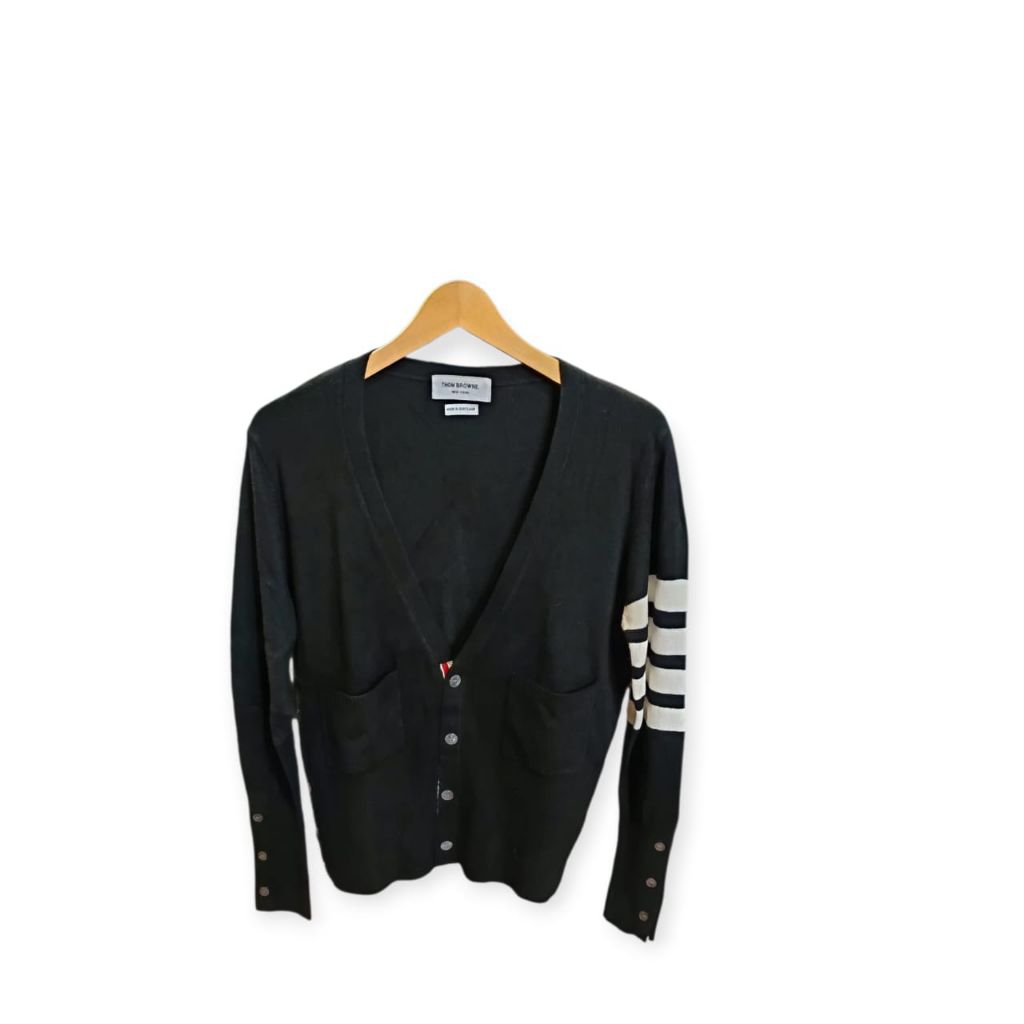 Thom Browne Black Knit Cardigan