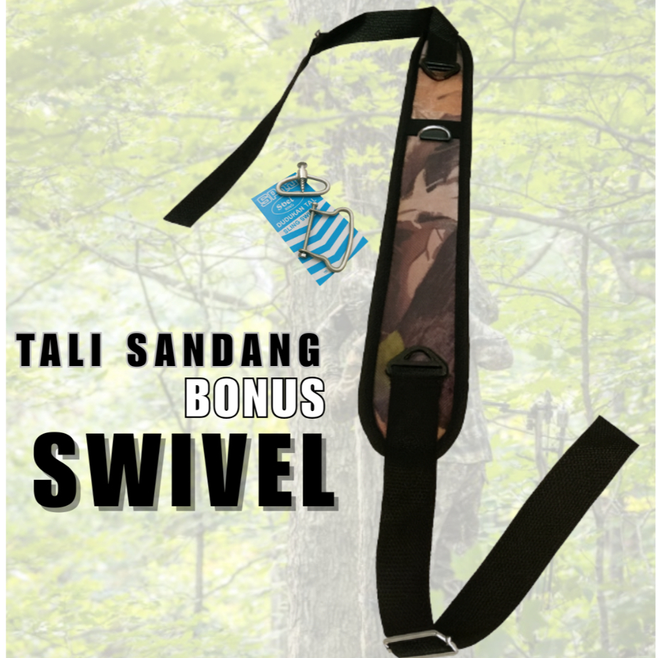 Tali sandang sharp BONUS SWIVEL CANON / Tali sandang uklik /Tali sandang camo swifel murah