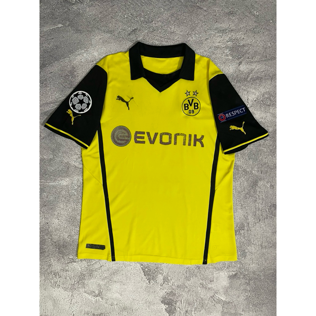Jersey Borussia Dortmund 2013-14 Nns Lewandowski Rare Full Patch UCL