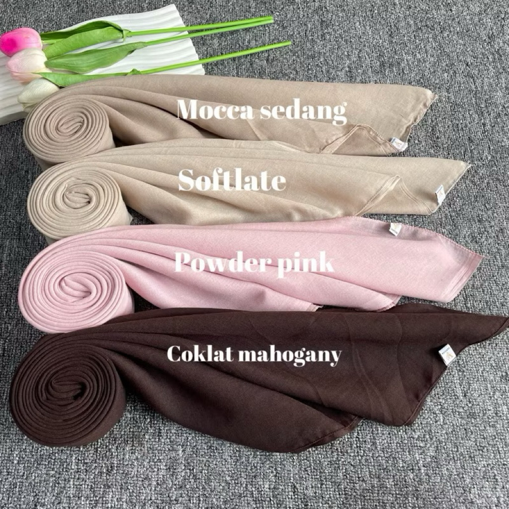 Hijab Segi Empat Paris Jadul Varisha Ori Warna soft Earthtone Terlengkap Best Seller Series #3