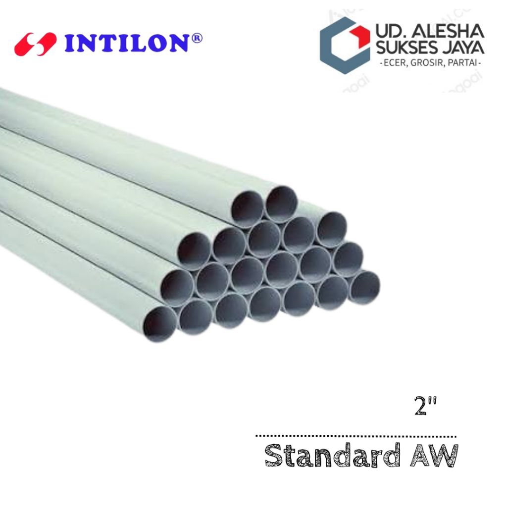 PIPA PVC INTILON 2" AW, PIPA PARALON 2 INCH AW (POTONGAN 1 METER)