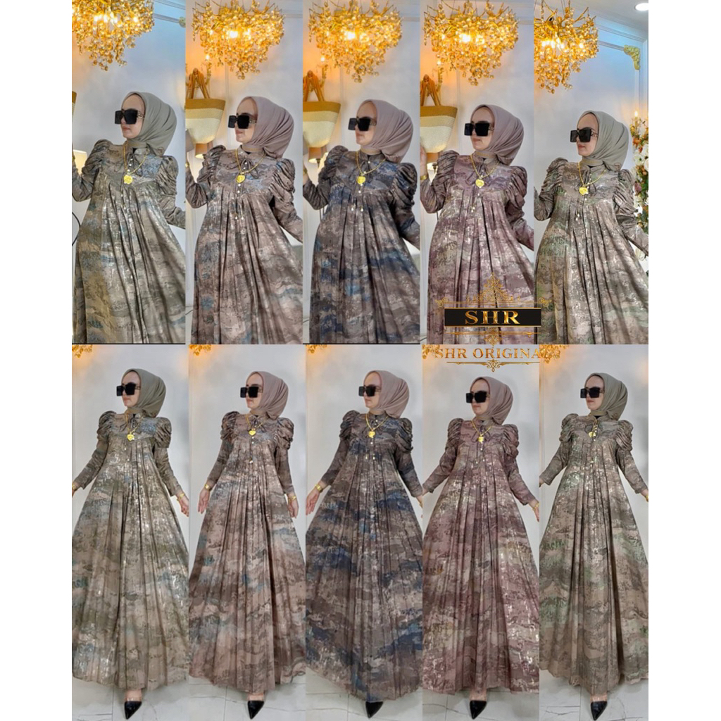“BY SHR ORI NEW” READY MAXI DRESS JUMBO ANYAR VOL 6 ADUHAY SATIN PRINTING BY SHR ORI