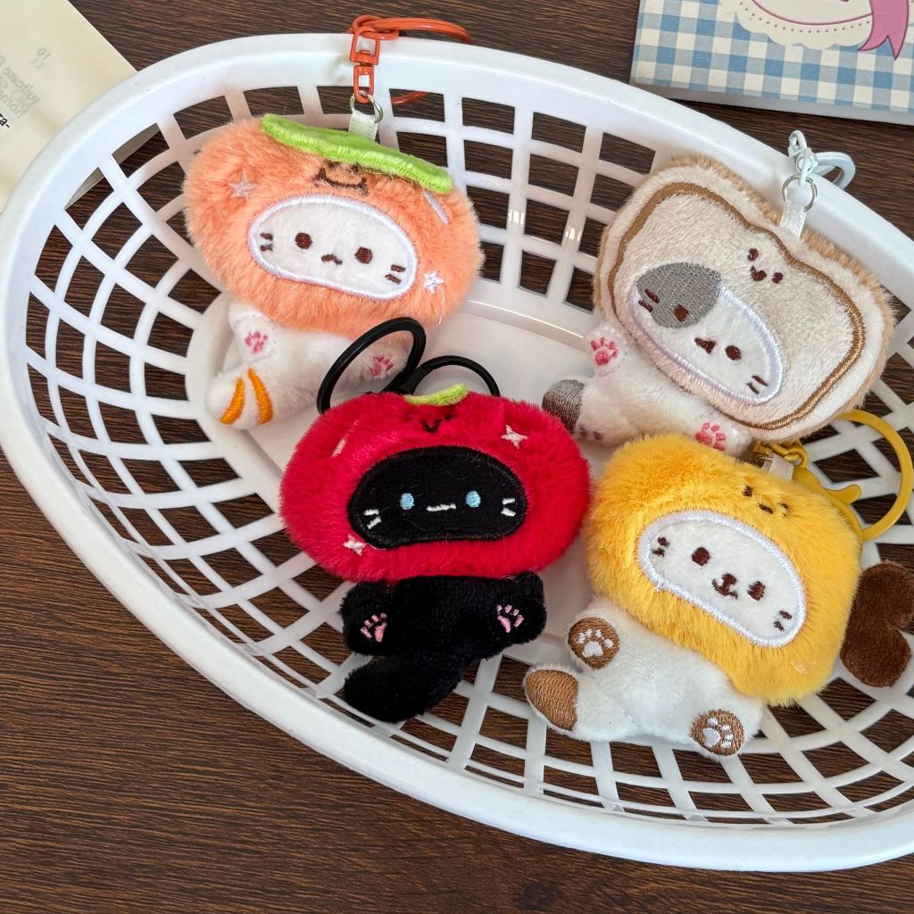 [RMDN 4] Bag Charm Karakter Squeaky Anjing Kucing Kirby Gantungan Kunci Boneka Bulu Keychain Hook
