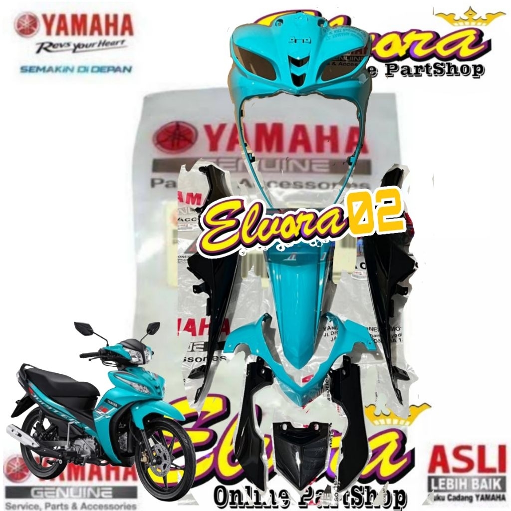 Cover body halus Yamaha Jupiter Z1 Fi Hijau Tosca Original