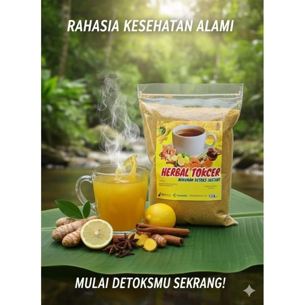 [HERBAL DETOX] jahe merah kunyit asem temulawak gula aren jeruk lemon sereh herbal alami bubuk serbu