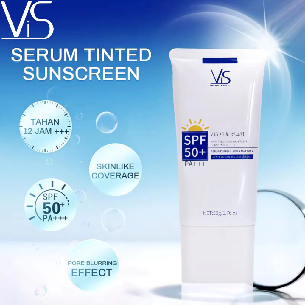 VIS Serum Tinted Sunscreen Untuk Flek Hitam / Tone Up Cream Non Comedogenic / Sunscreen Physical / K