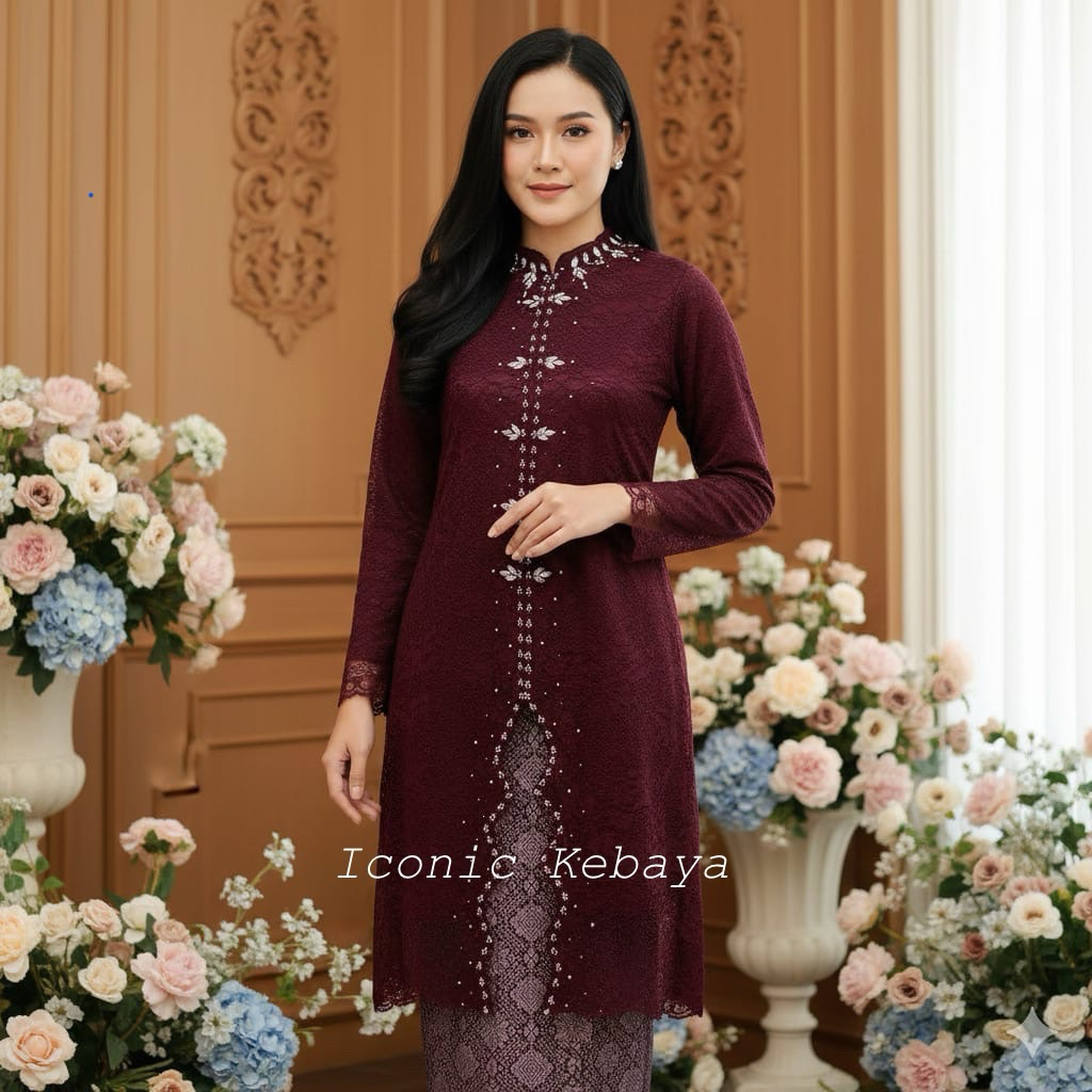 Kebaya Brokat Modern | Tunik Brokat Premium - Kebaya Brokat Kondangan Wanita wanita Modern Terbaru