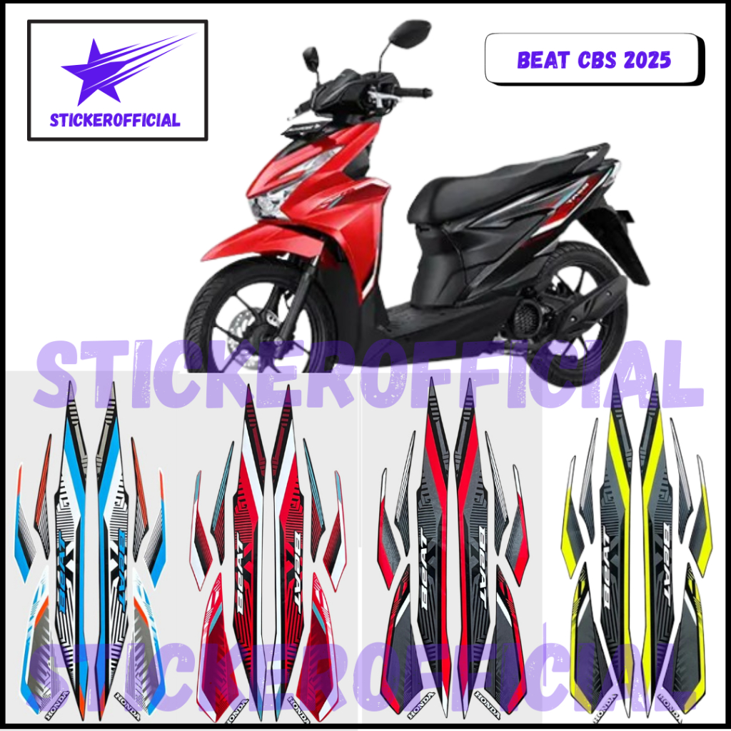 striping standar list body motor Honda Beat CBS 2025 full set