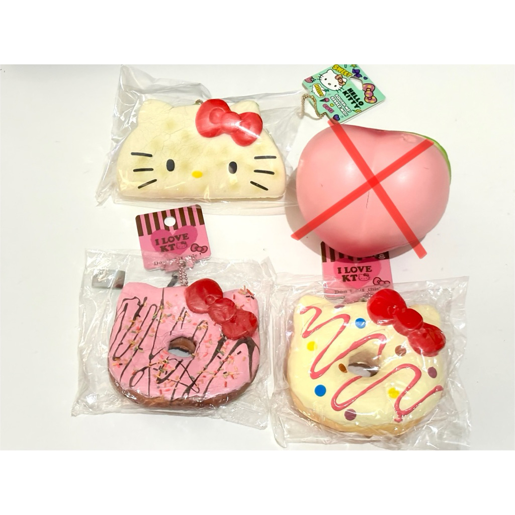 [READY STOCK TAKE ALL ONLY GET 3 SQUISHY] hello kitty hk donut fast food taco ibloom peach jumbo