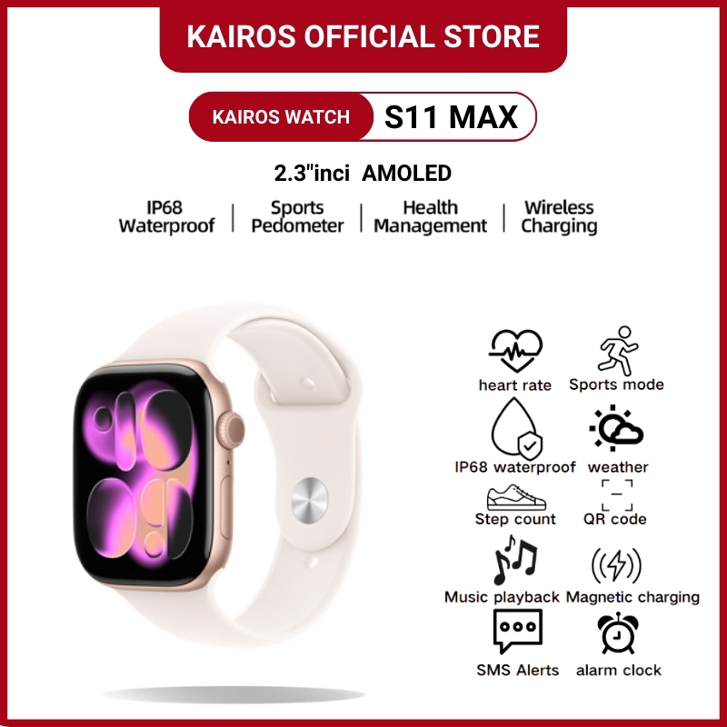 Kairos Smartwatch S11 Max with 2.3" HD AMOLED GPS NFC Waterproof Bluetooth Call Jam Smartwatch Wanit