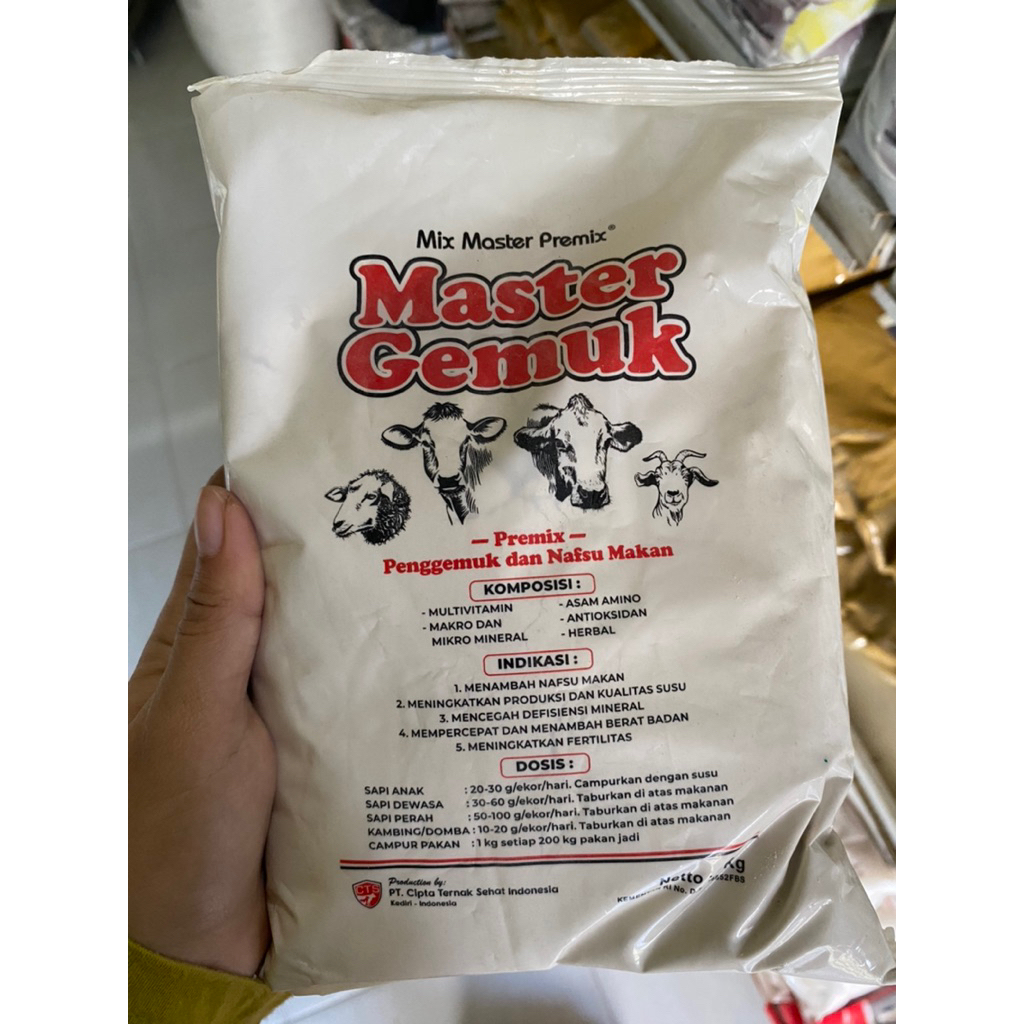 Master Gemuk 1kg Premix Penggemuk Sapi