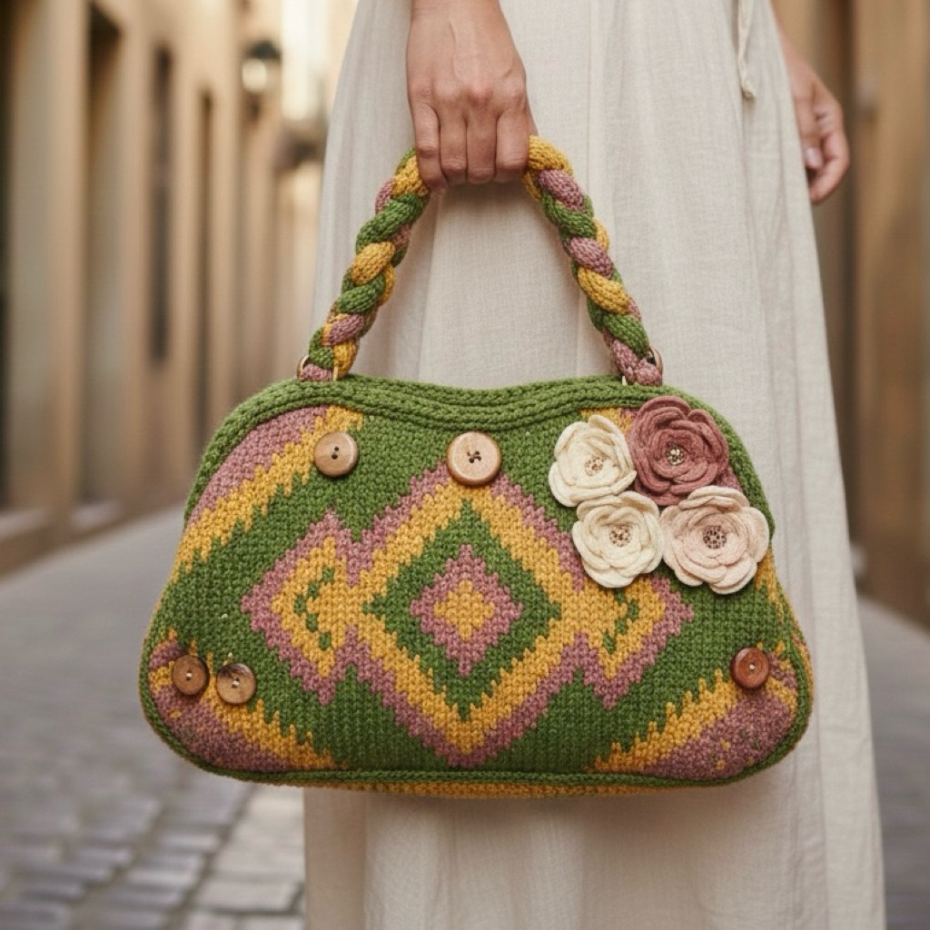 Tas Rajut Elegan / rajut tangan