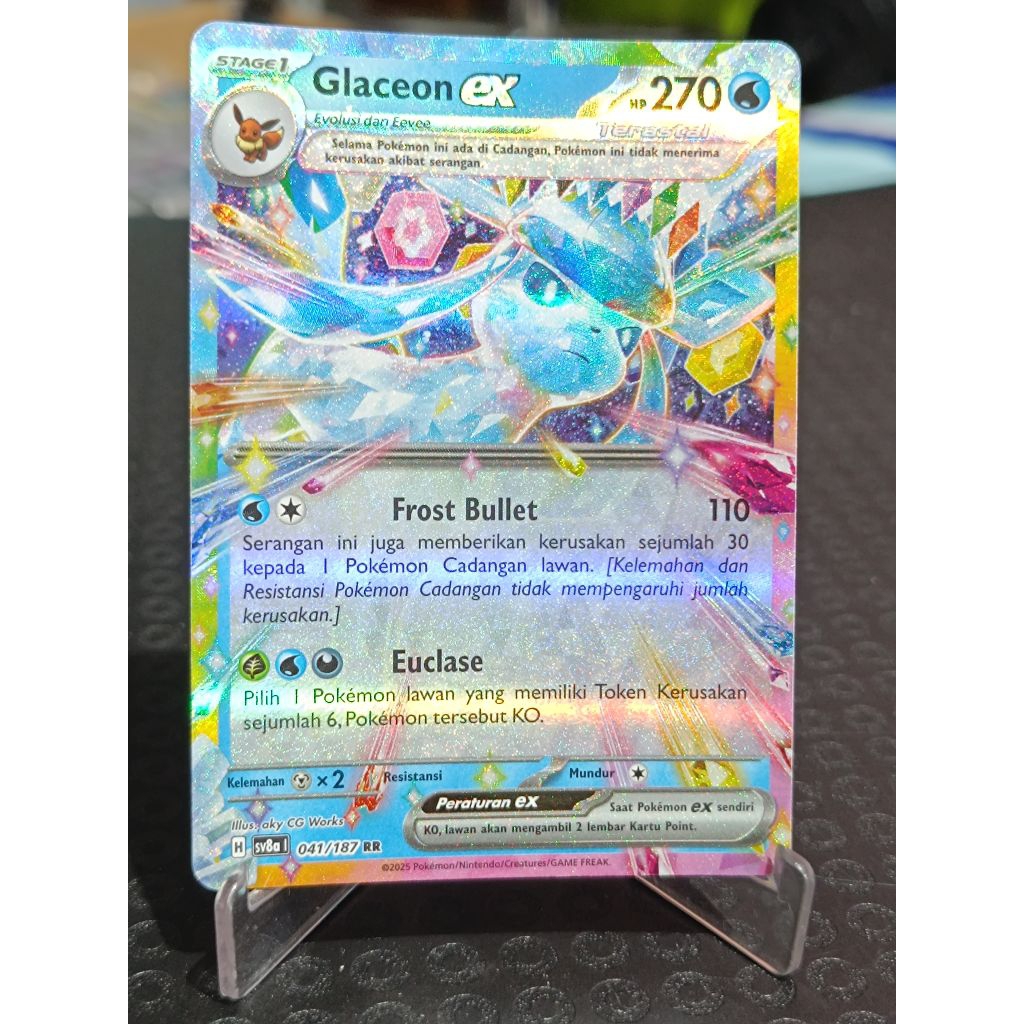 kartu pokemon TCG ori Indonesia Glaceon EX RR