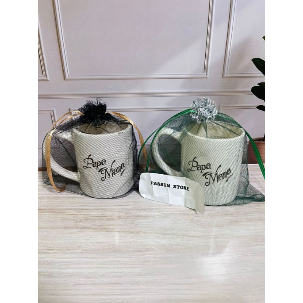 (50pcs) kantong tile souvenir gelas mugh