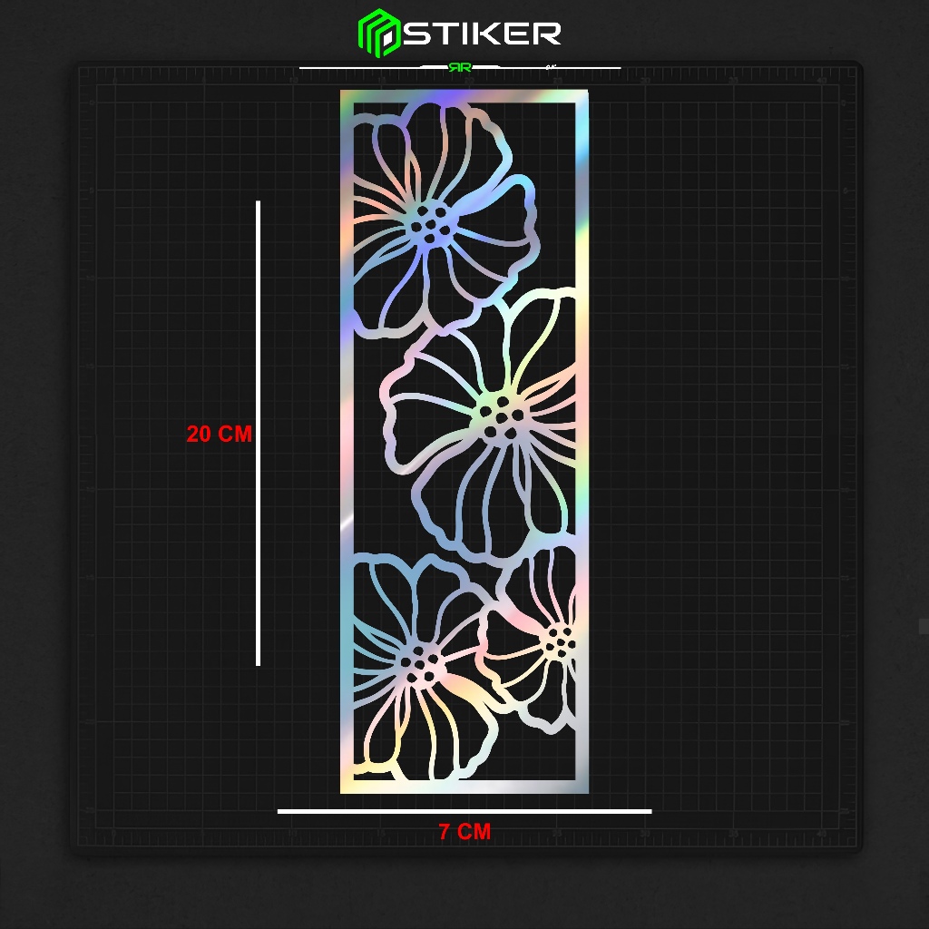 Cutting Stiker Flower Variasi Motor Mobil Sticker Bunga Teratai Cantik Universal LucuTimbul Keren Ny