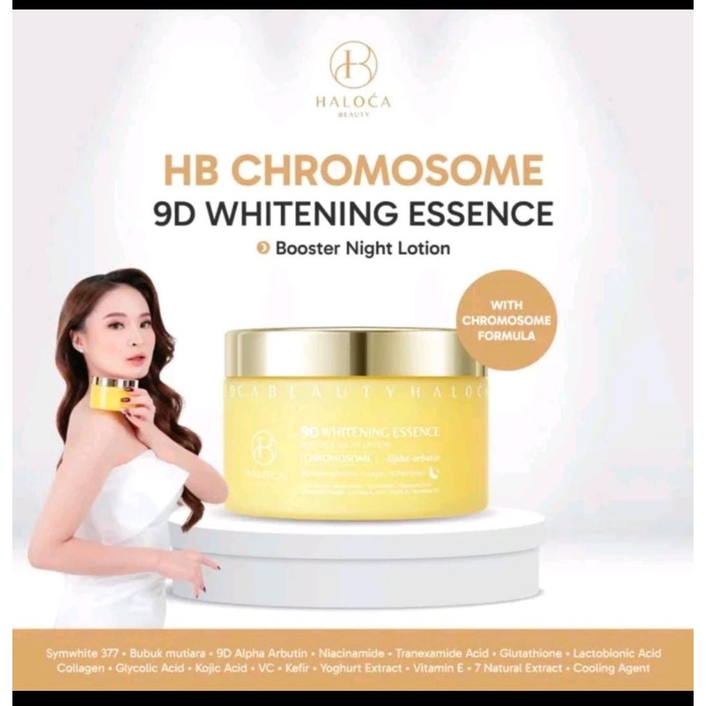 (BARU) HALOCA HB CHROMOSOME BIO WHITENING ESSENCE BOOSTER NIGHT LOTION