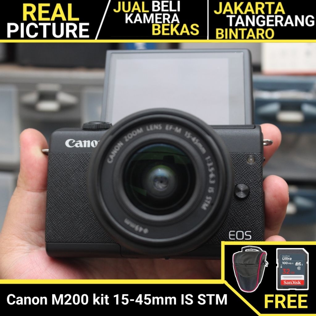 CANON M200 KIT 15-45mm IS STM BEKAS