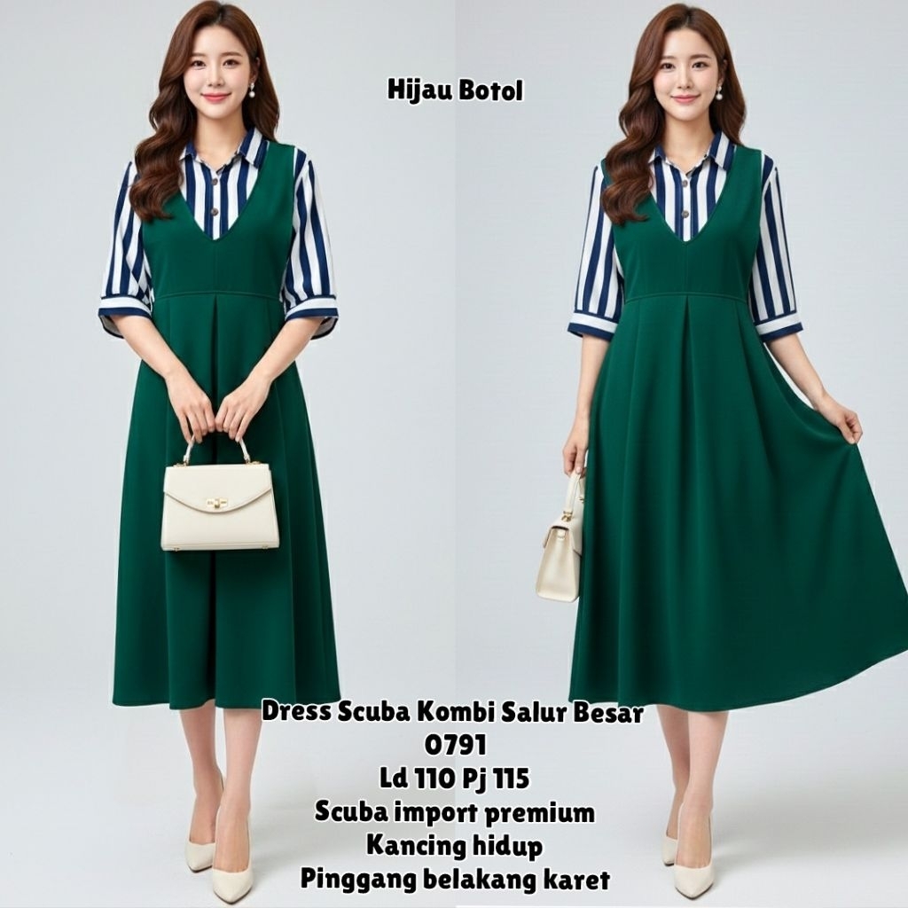 001 HIJ GLW 0791 DRESS SCUBA SALUR LD 110CM / READY / REALPICT