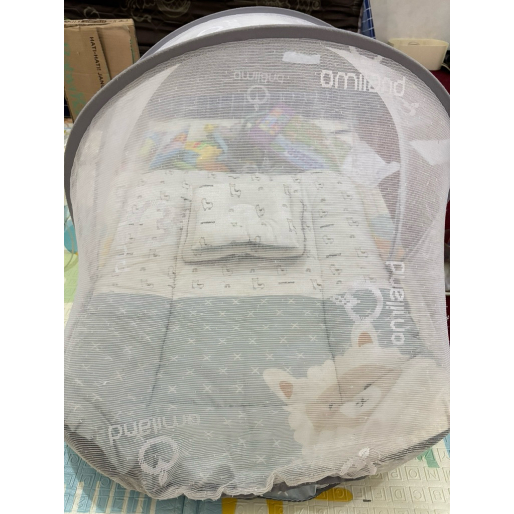 Kasur/matras bayi merk Omiland warna biru