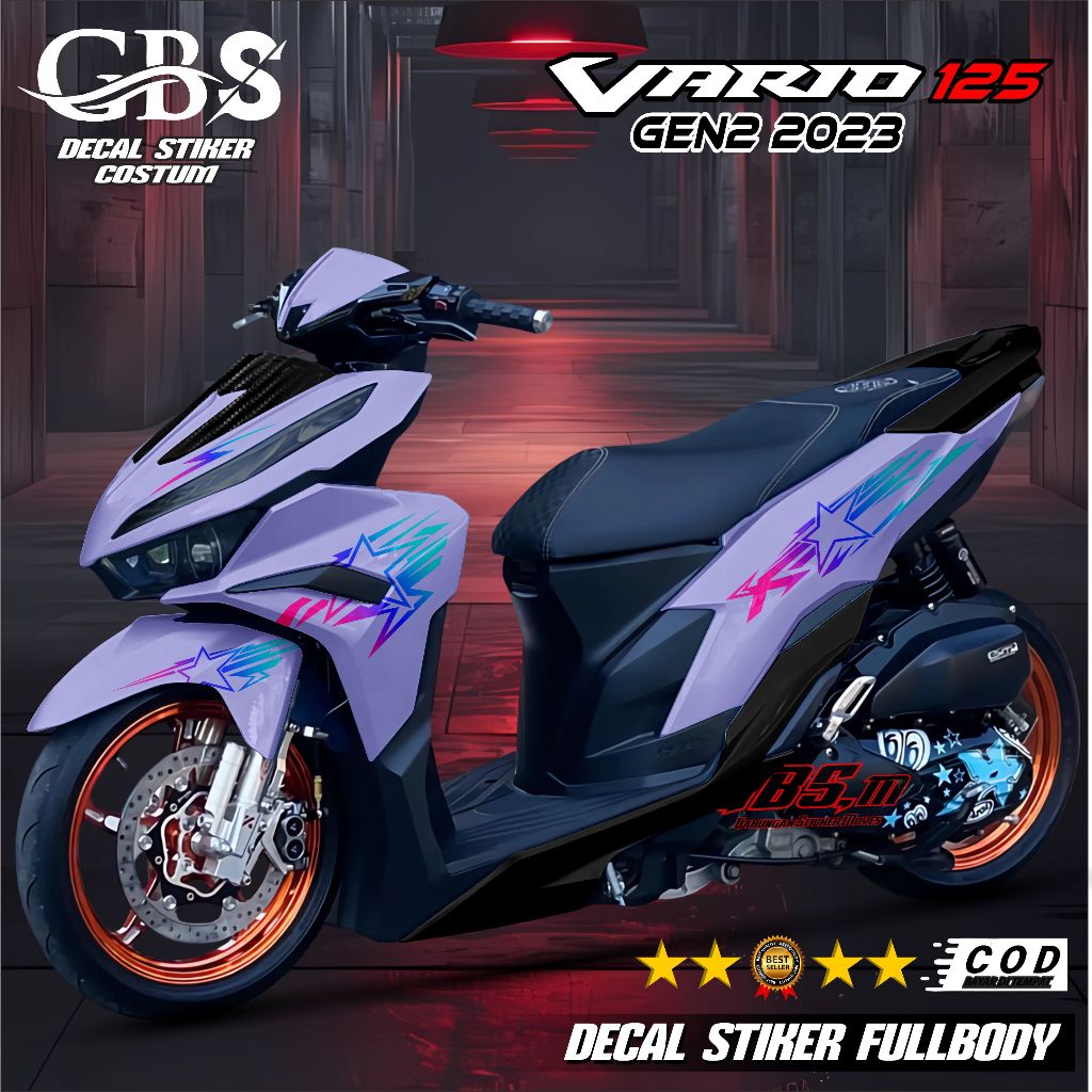 ( COD ) Terbaru Decal Stiker Vario 125  gen 2 Full Body List Bunglon Stiker Variasi Vario 125 2023 2