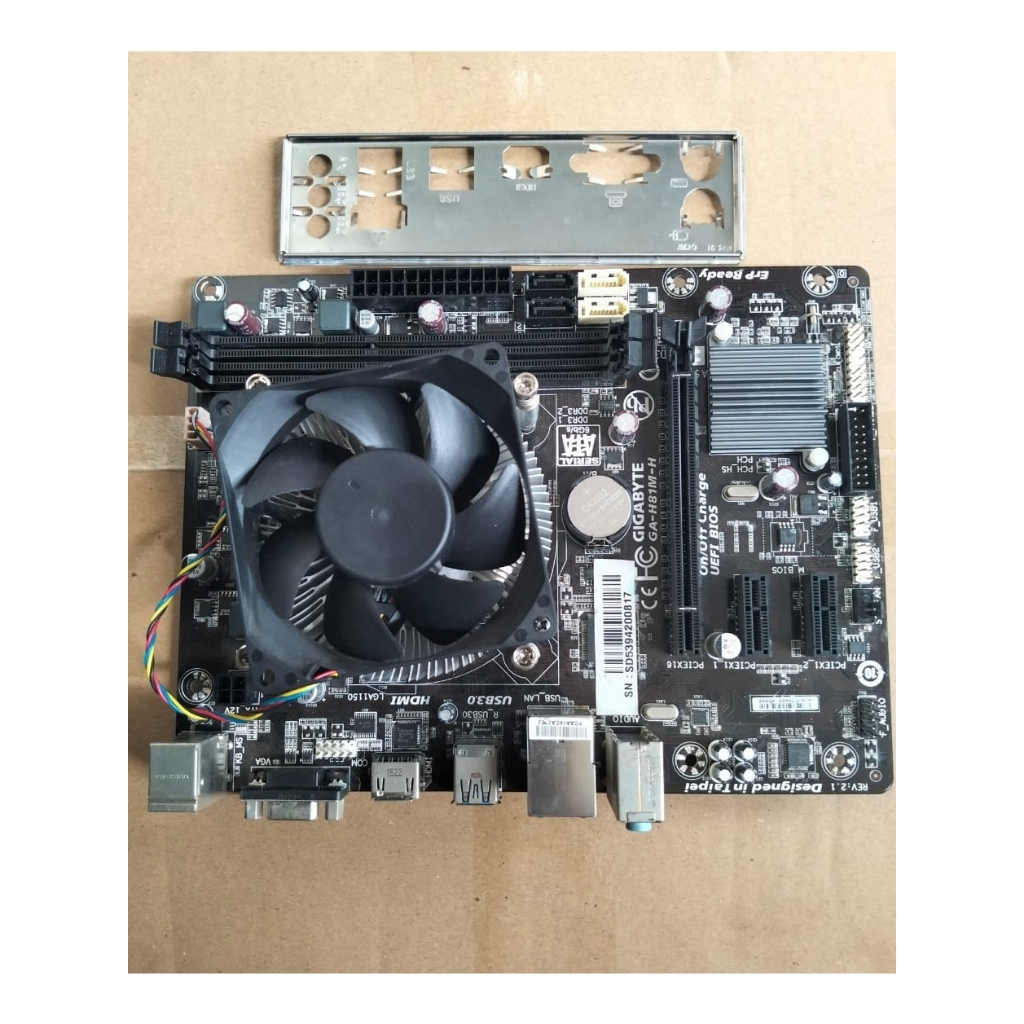 Motherboard Gigabyte GA-H81M + Prosesor Core i5