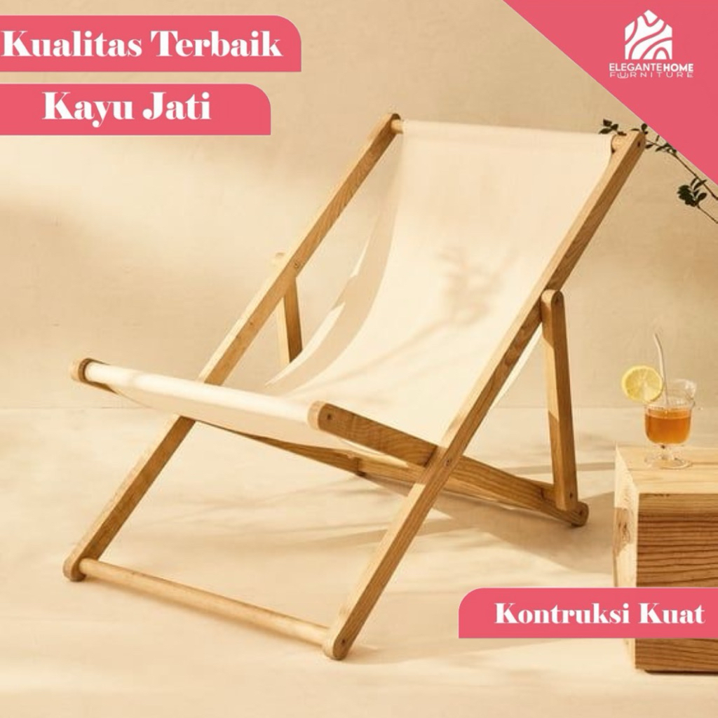 kursi lipat kayu jati kursi malas goyang bali kursi kolam renang outdoor kursi lipat kayu