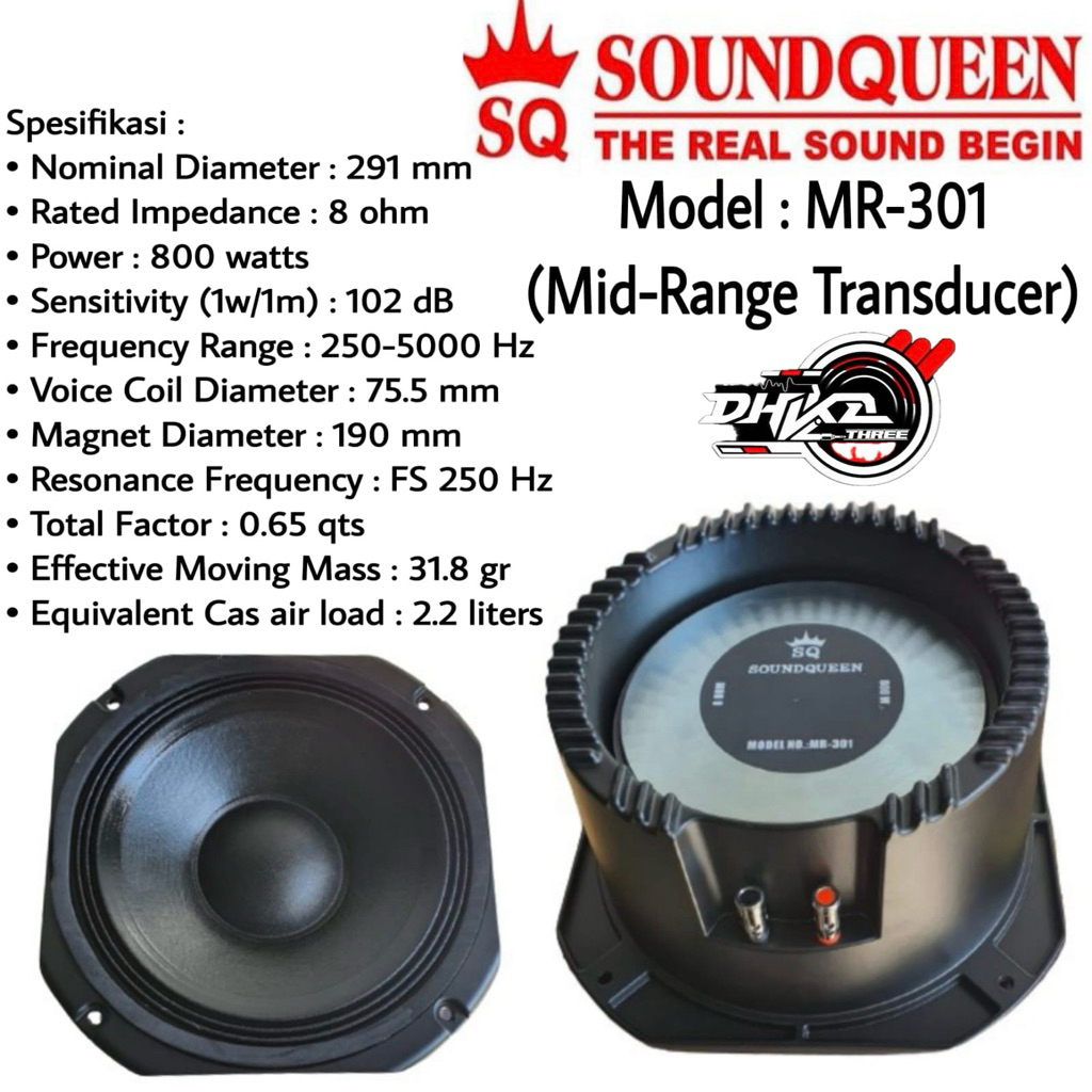 SPEAKER SOUNDQUEEN 10 inch MR 301 ORIGNAL / Speaker Soundqueen 10” MR 301 Orignal / SPEAKER SOUNDQUE