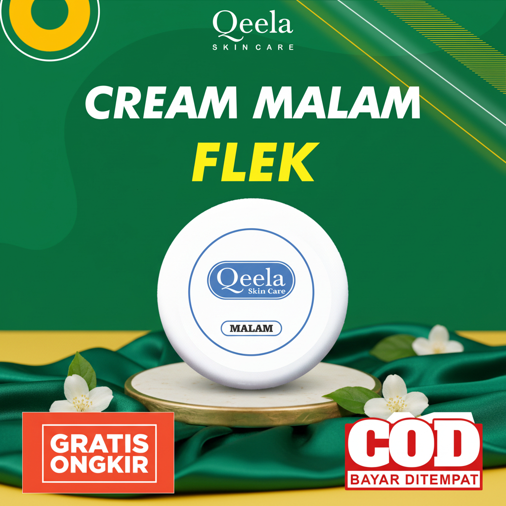 Qeela Skincare - Krim Malam Untuk Flek Hitam Membandel / Cream Flek Hitam / Flek Hitam di Wajah
