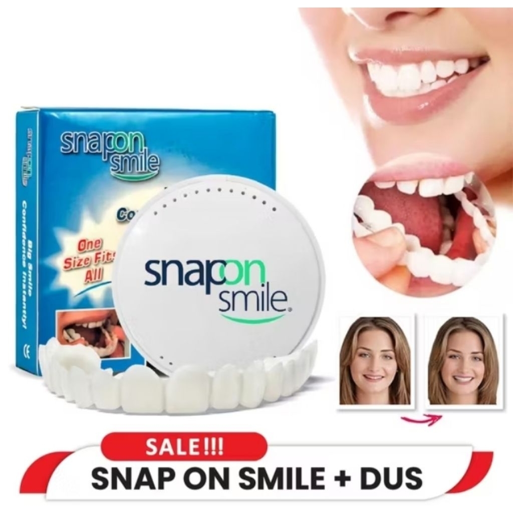 SNAP ON SMILE ORIGINAL 100% GIGI PALSU SATU SET ATAS DAN BAWAH