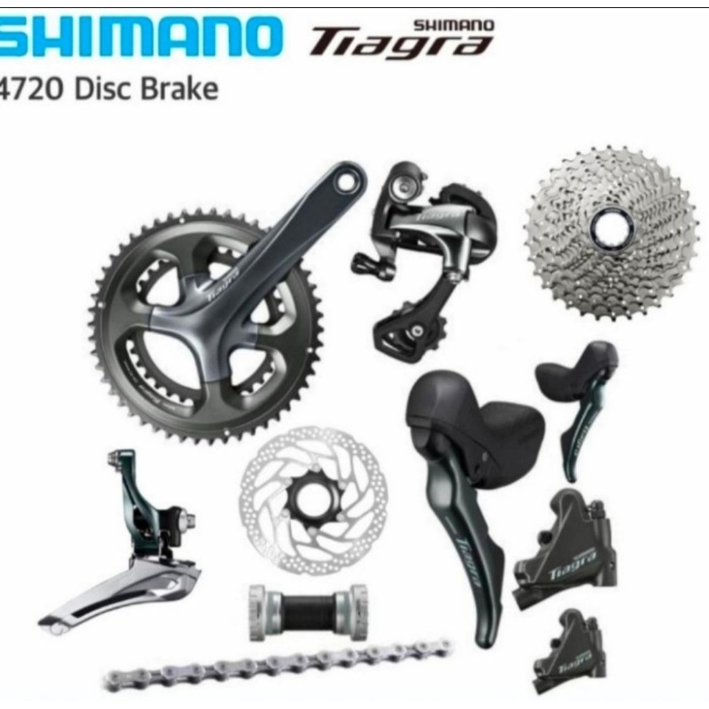groupset shimano tiagra 4720 10 speed roadbike disc brake
