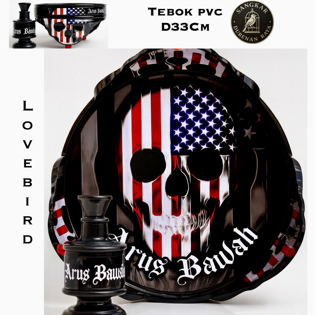 TEBOK SANGKAR LOVEBIRD PVC DECAL