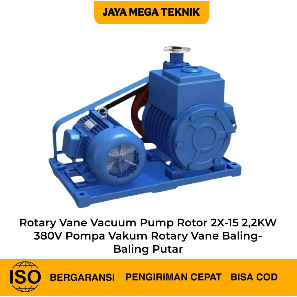 Rotary Vane Vacuum Pump Rotor 2X-15 2,2KW 380V Pompa Vakum Rotary Vane Baling-Baling Putar