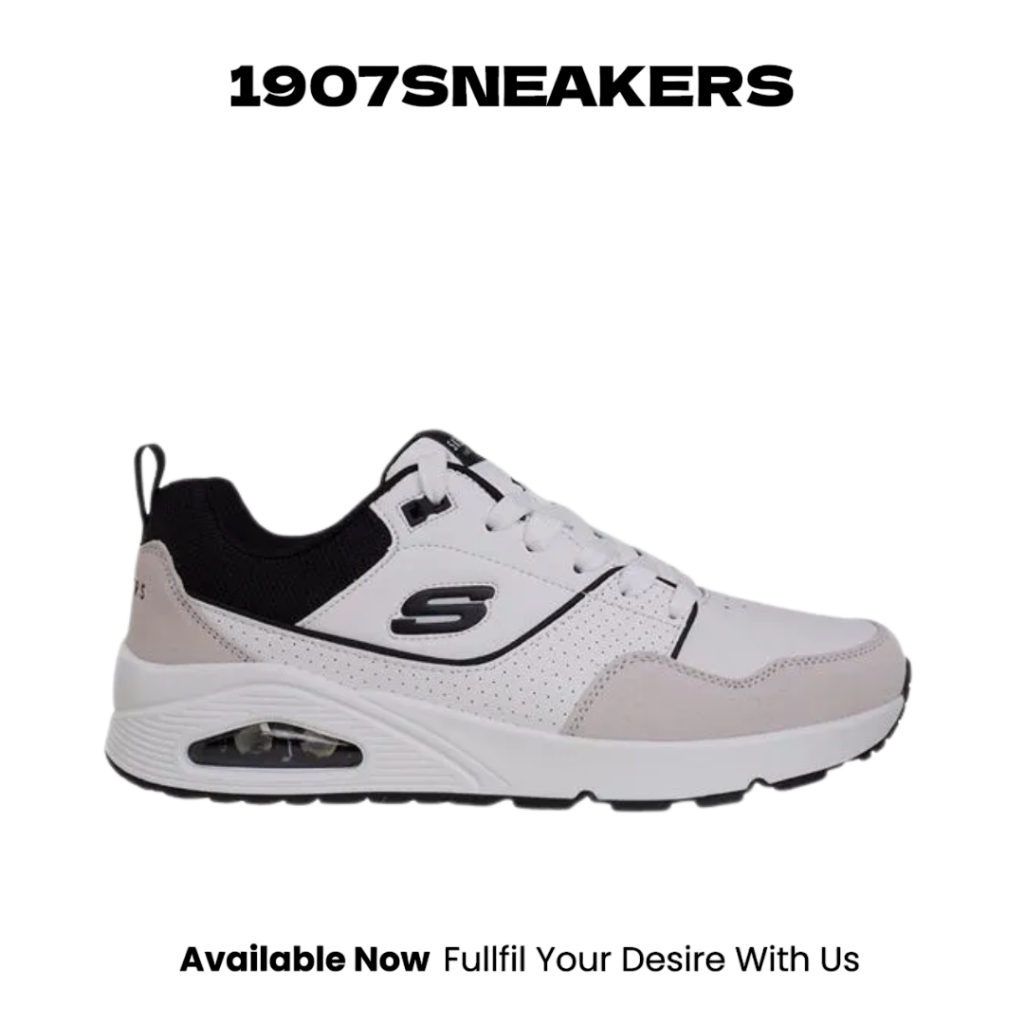 Sepatu Sneakers Pria Skechers Uno - White SKE183020WBK