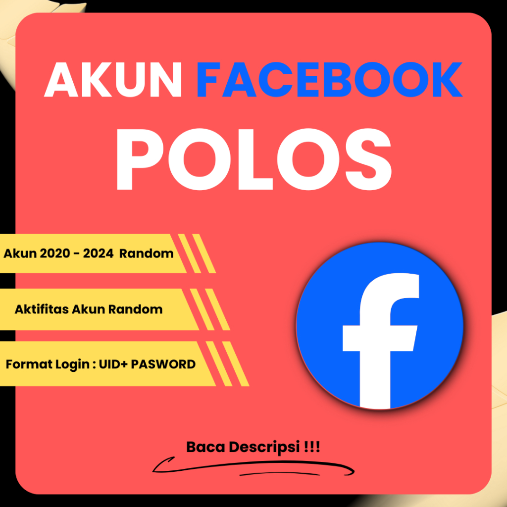 Akun Facebook Polos & Tua 2020–2024 Random /Fb polos /fb kuat /Baca Descripsi