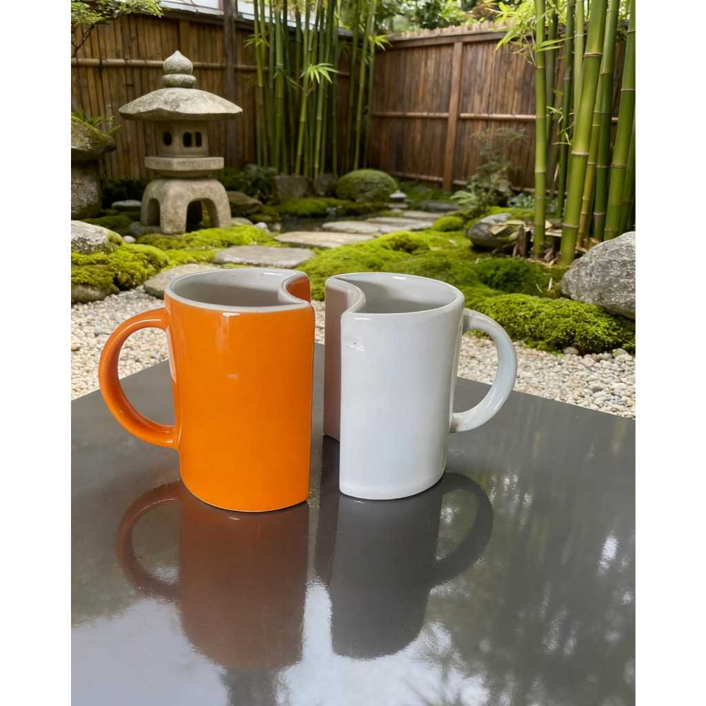 Gelas Keramik Unik / Gelas Warna Polos / Souvenir Pernikahan