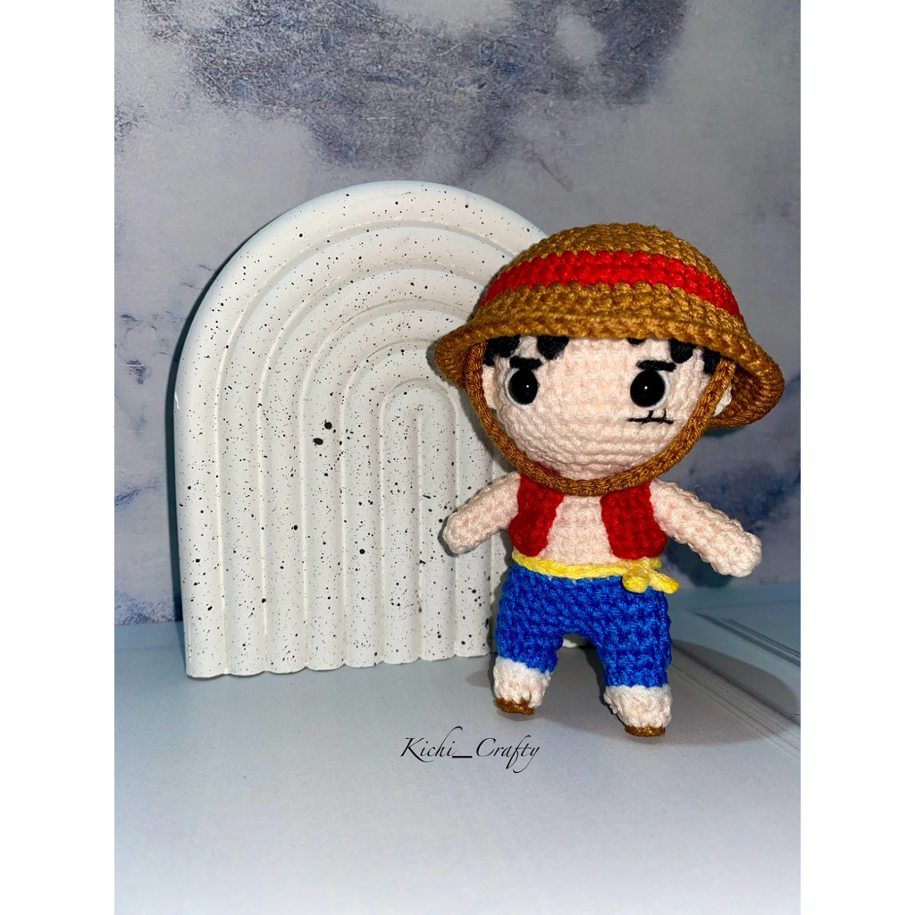 Gantungan Kunci Rajut Luffy One Piece || Luffy One Piece Amigurumi