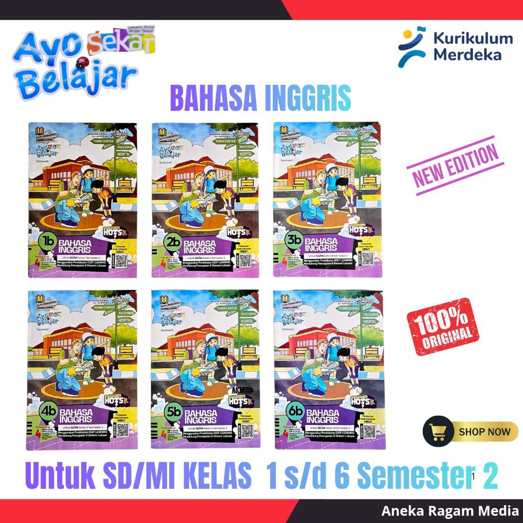 LKS Sekar Ayo Belajar Bahasa Inggris Kelas 1,2,3,4,5,6 SD/MI Kurikulum Merdeka Semester 2 2025/2026