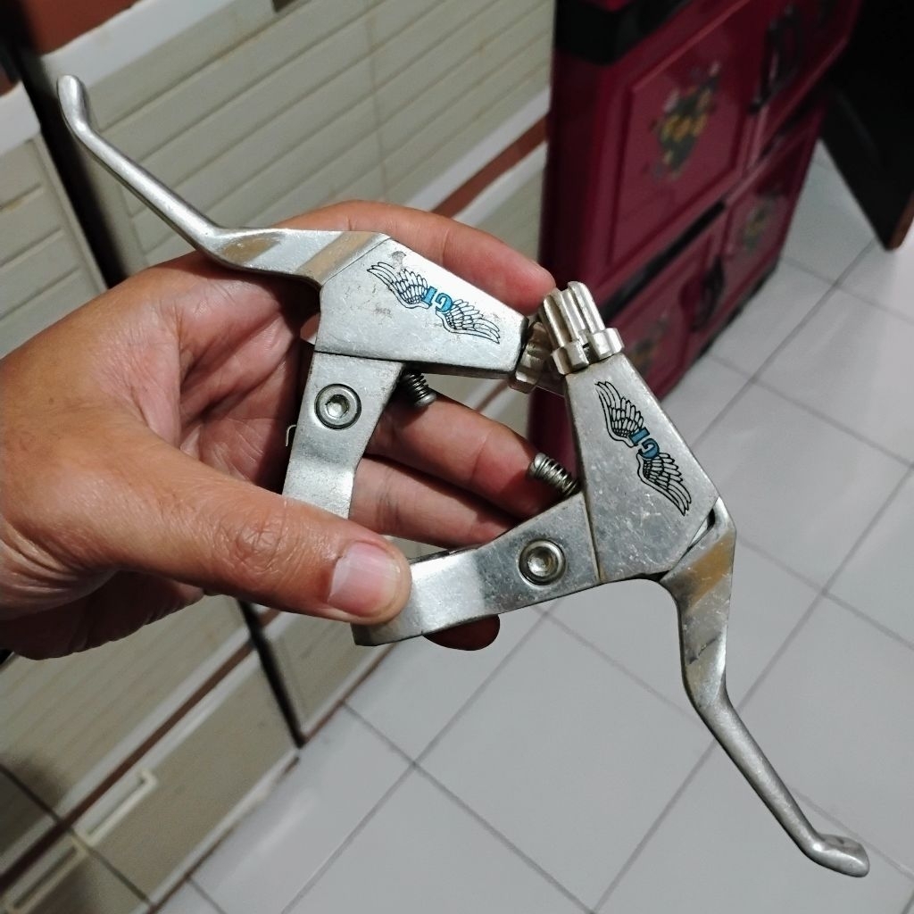GT vintage jadul brake lever handle tuas rem alloy silver