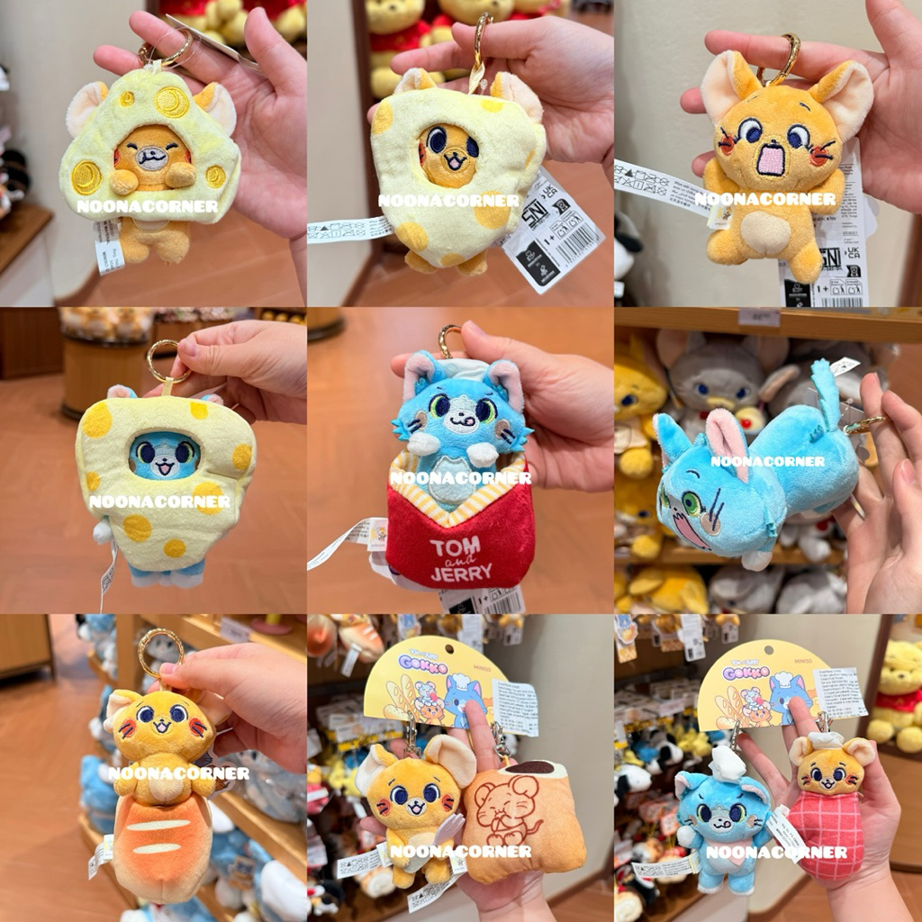 Miniso x Tom&Jerry ‼️ Gantungan Kunci / Bag Charm / Plush Keychain Tom and Jerry Gokko Costume Colle