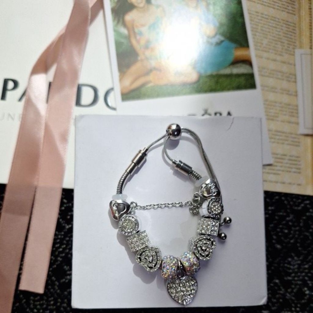Gelang Pandora Silver Serut (Box & Bags)