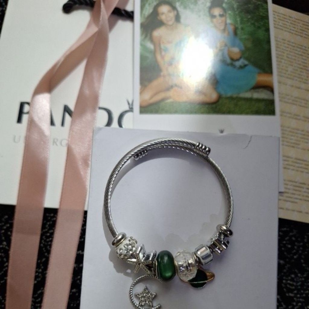 Gelang Pandora Silver Bulat (box & bags)