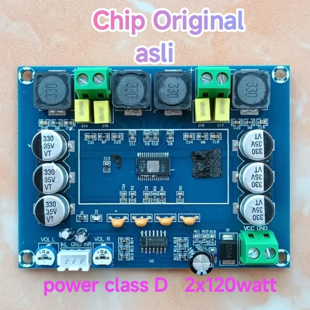 XH-543 CHIP ORIGINAL class D 2x120watt amplifier