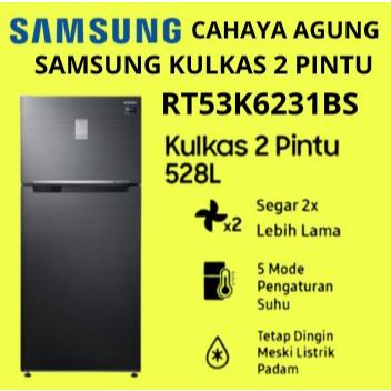 SAMSUNG RT53K6231BS / RT53 Kulkas 2 Pintu Twin Cooling Plus 528L