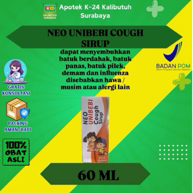 Neo Unibebi Cough Syr 60ml (per Botol)