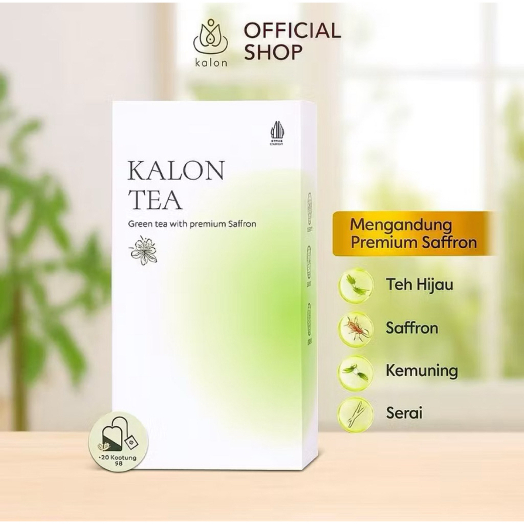 Kalon Teh Hijau Premium Saffron Green Tea - Minuman Kalon Tea