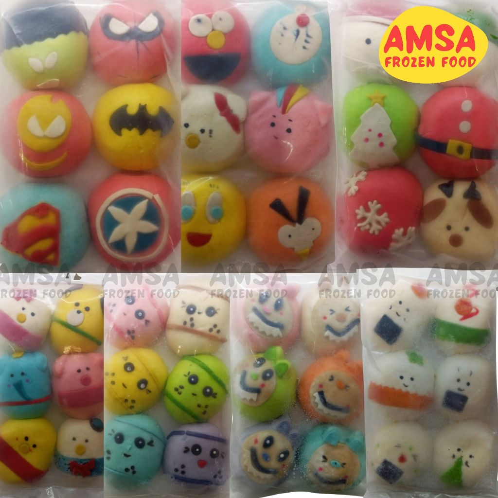 BAKPAO KARAKTER COKLAT ISI 6 / Bakpao Mini Karakter Frozen