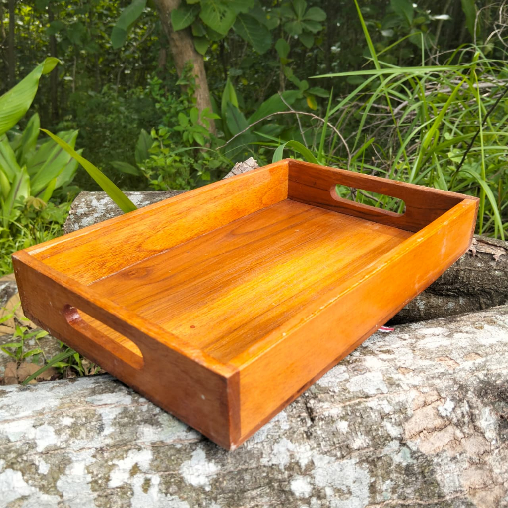 Nampan kayu jati full/baki KAYU JATI/NAMPAN SESERAHAN/Nampan aesthetic